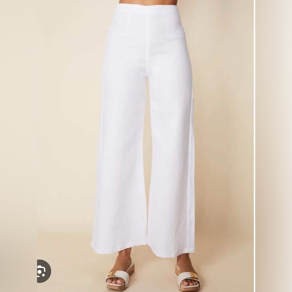 FAITHFULL THE BRAND Sibyl Flared Linen Pants size S